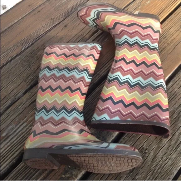 Missoni for Target Shoes Missoni Target Black Chevron Wellies